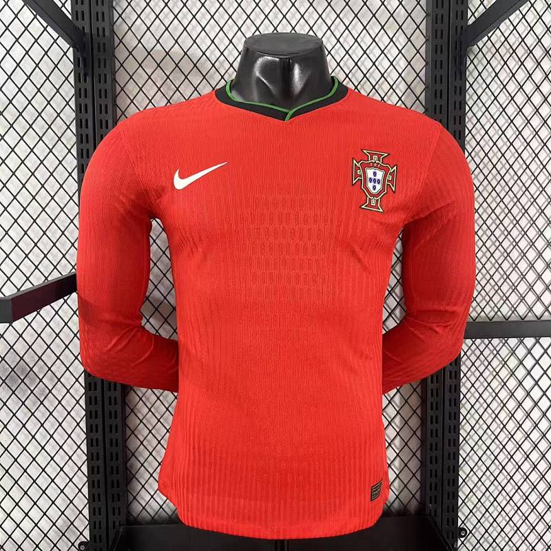 Portugal Local Versión Jugador 2024 (Roja, Manga Larga)