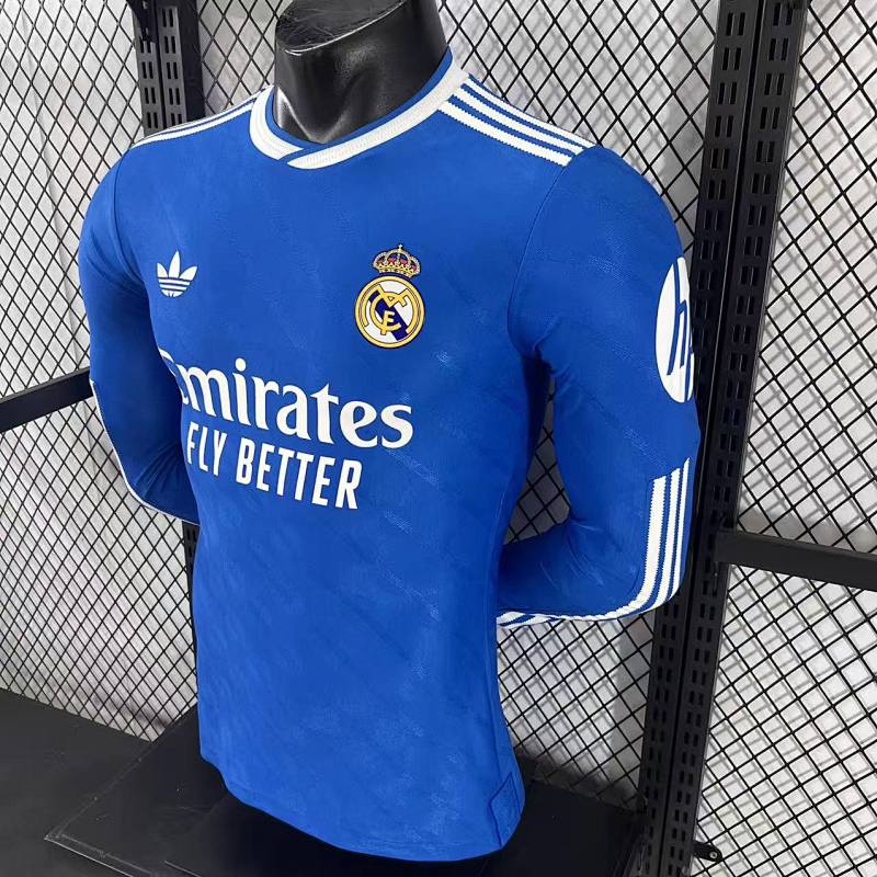 Real Madrid Tercera Versión Jugador 2025/26 (Azul, Manga Larga) 7