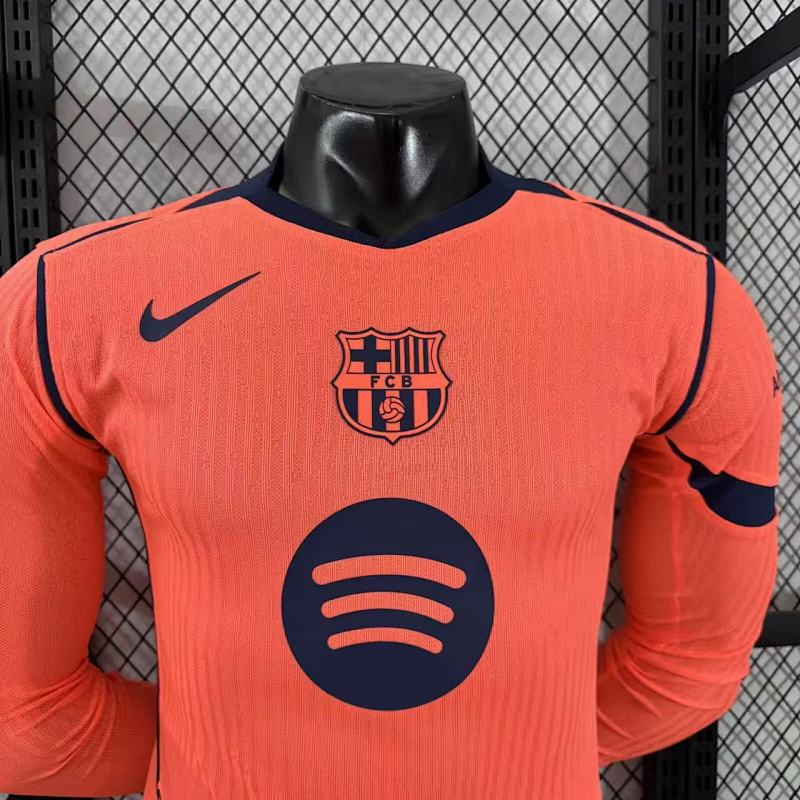FC Barcelona Tercera Versión Jugador 2025/26 (Roja, Manga Larga) 3