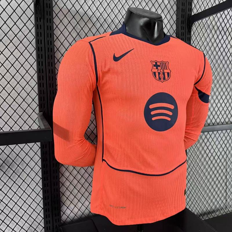 FC Barcelona Tercera Versión Jugador 2025/26 (Roja, Manga Larga) 6