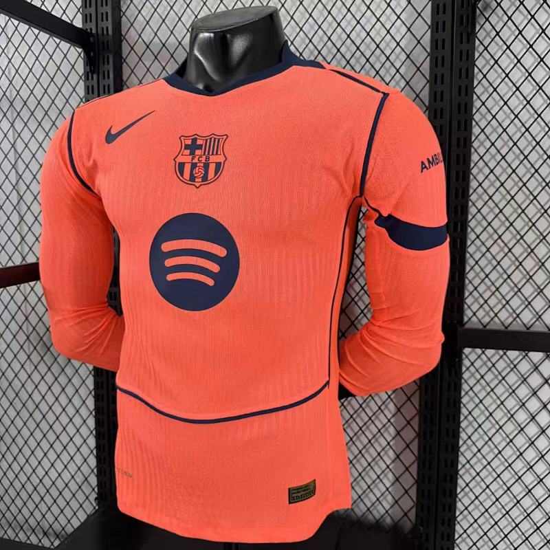 FC Barcelona Tercera Versión Jugador 2025/26 (Roja, Manga Larga) 7