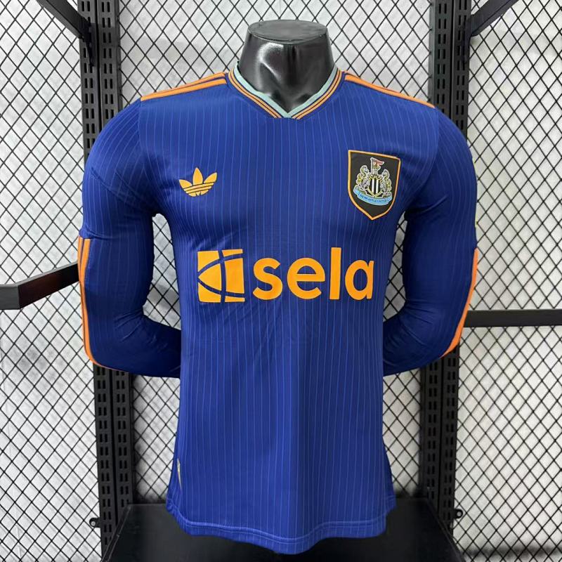 Newcastle United Tercera Versión Jugador 2025/26 (Azul, Manga Larga)