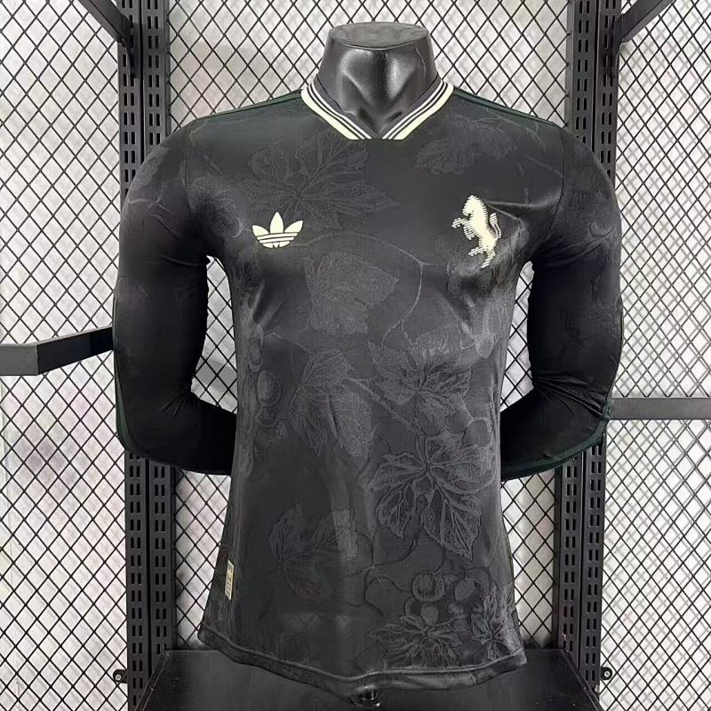 Juventus Tercera Versión Jugador 2025/26 (Negra, Manga Larga)