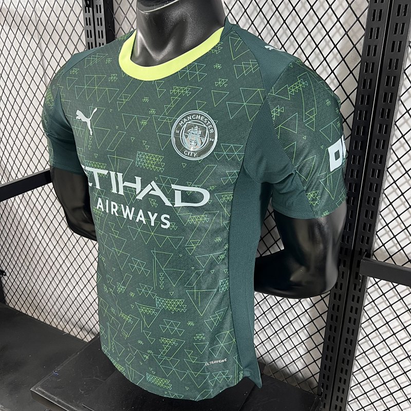 Manchester City Cuarta Versión Jugador 2025/26 (Verde) 4