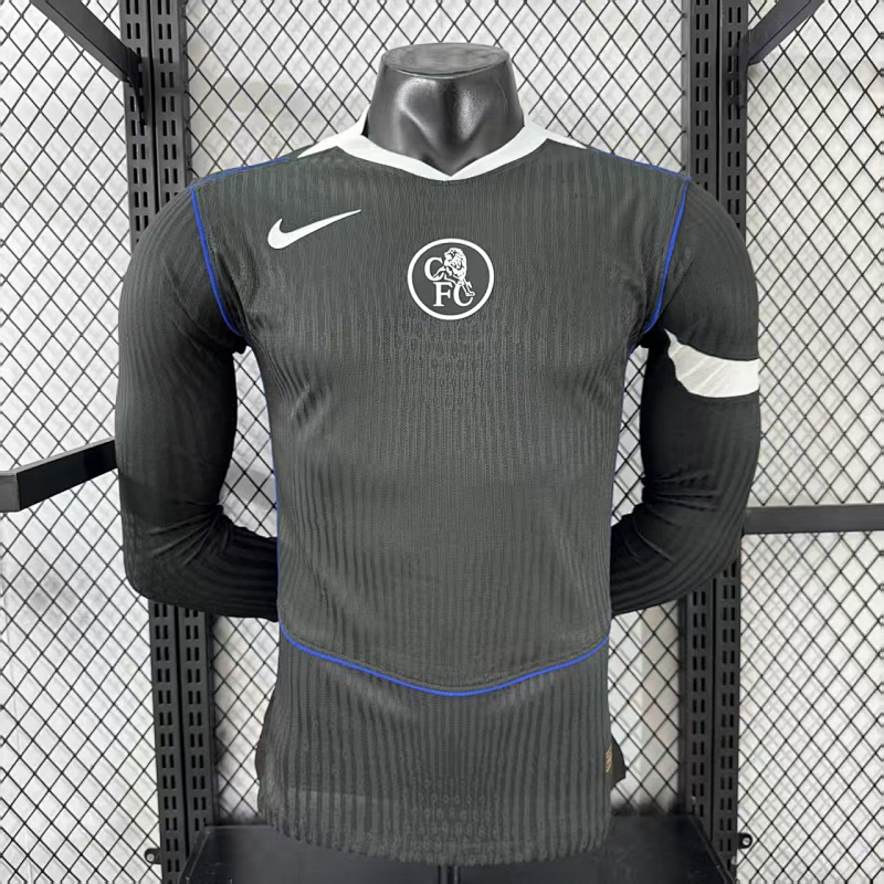 Chelsea Tercera Versión Jugador 2025/26 (Negra, Manga Larga)