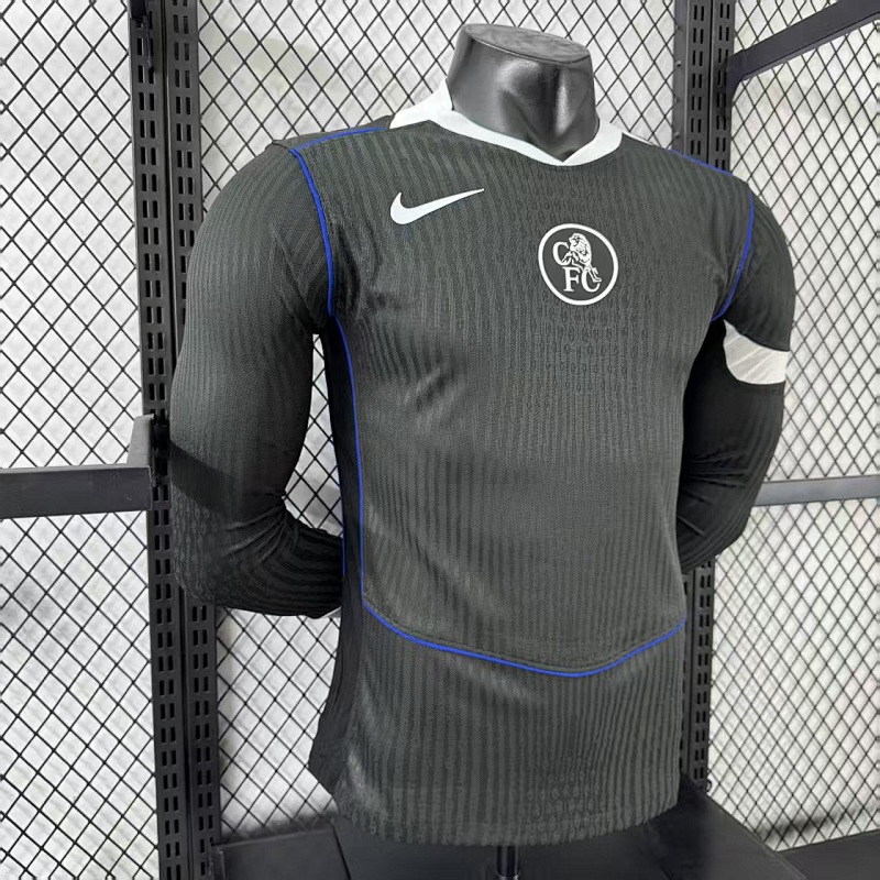 Chelsea Tercera Versión Jugador 2025/26 (Negra, Manga Larga) 6