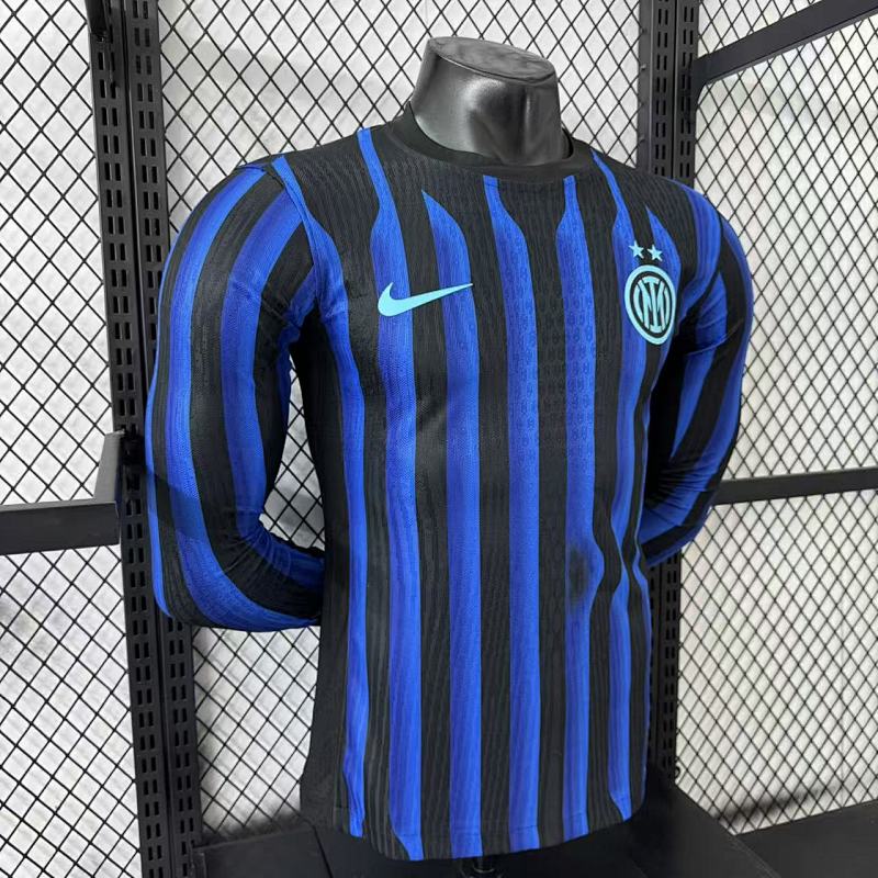Inter Milan Local Versión Jugador 2025/26 (Azul, Manga Larga) 6