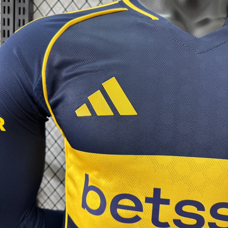Boca Juniors Local Versión Jugador 2025/26 (Azul, Manga Larga) 4