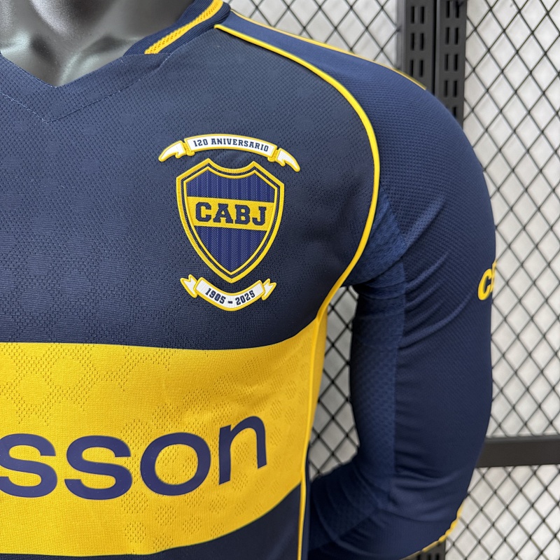 Boca Juniors Local Versión Jugador 2025/26 (Azul, Manga Larga) 5