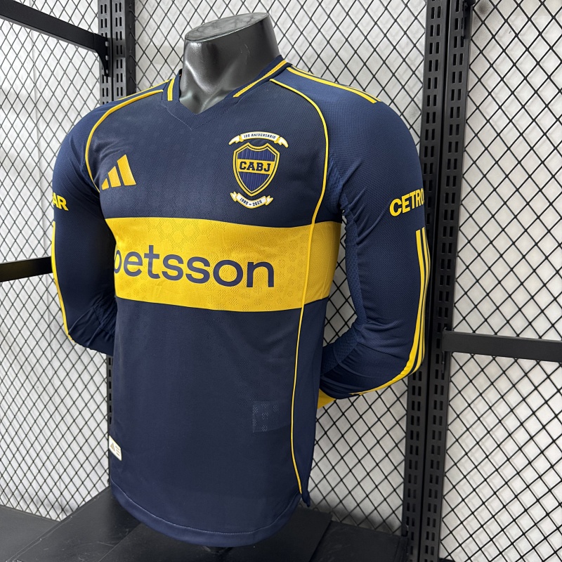 Boca Juniors Local Versión Jugador 2025/26 (Azul, Manga Larga) 7