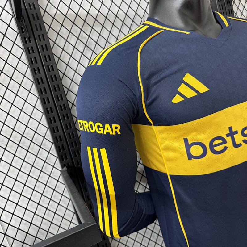 Boca Juniors Local Versión Jugador 2025/26 (Azul, Manga Larga) 8