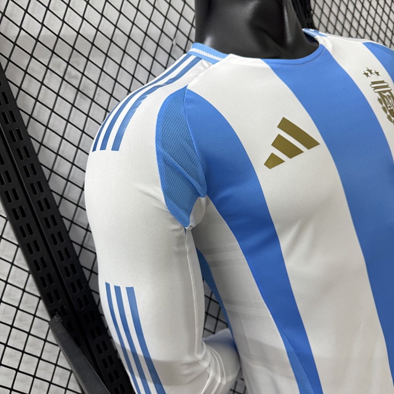 Argentina Local Versión Jugador 2024 (Blanca, Manga Larga) 5