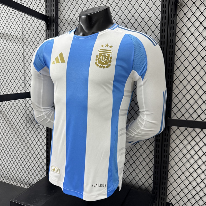 Argentina Local Versión Jugador 2024 (Blanca, Manga Larga) 6