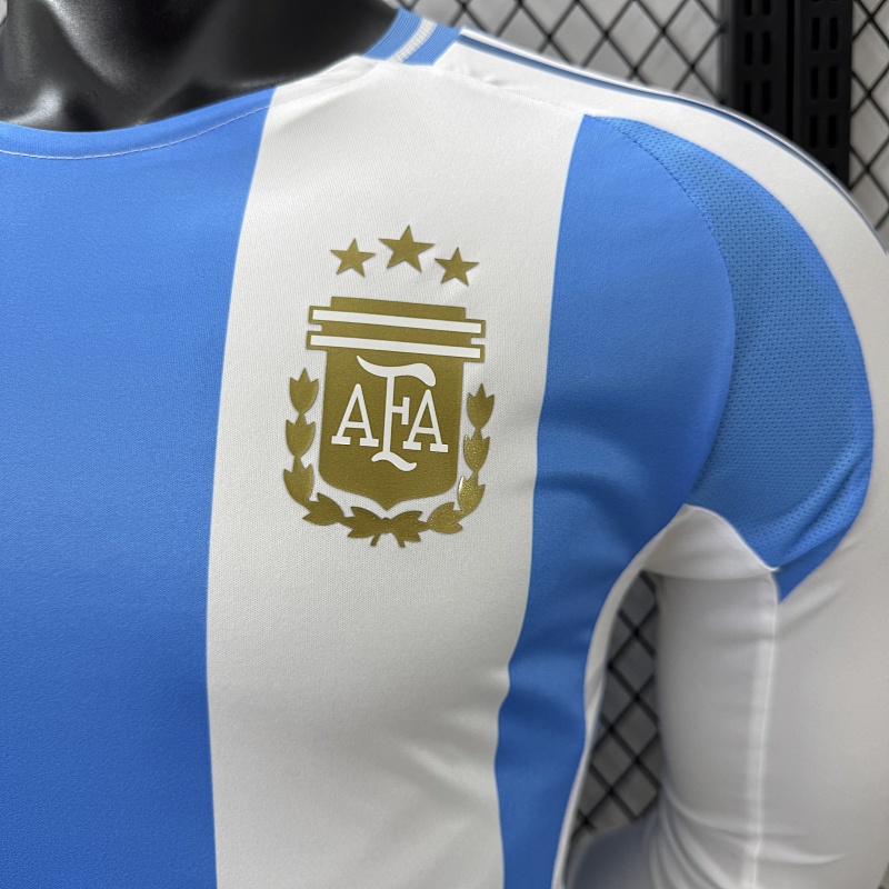 Argentina Local Versión Jugador 2024 (Blanca, Manga Larga) 8