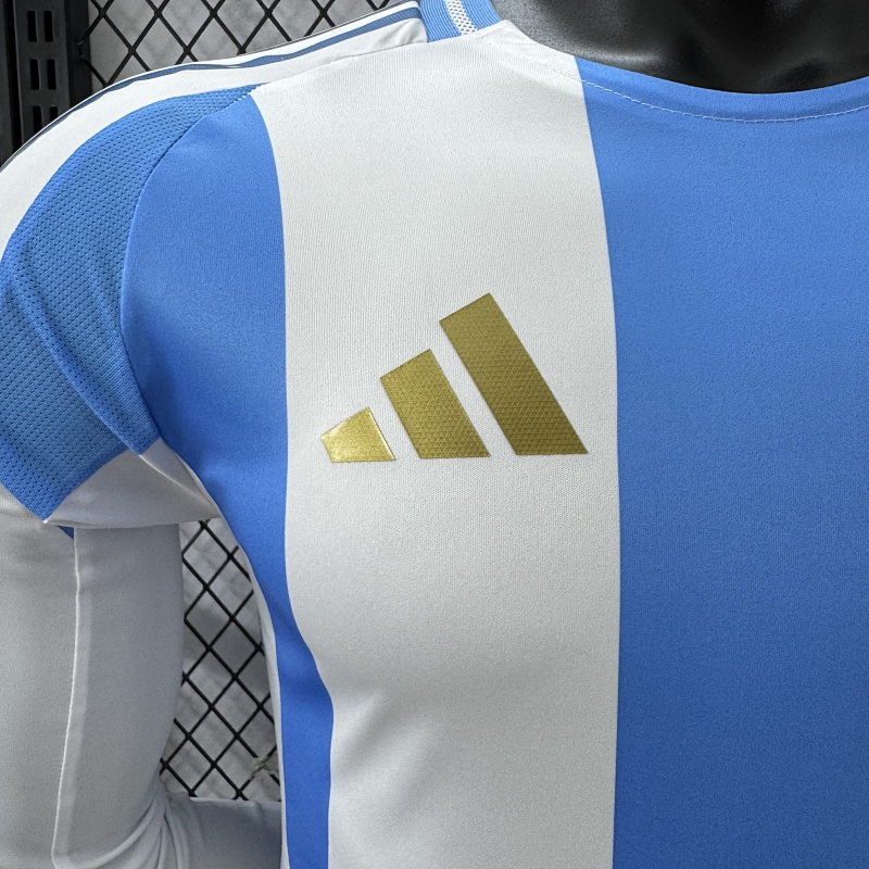 Argentina Local Versión Jugador 2024 (Blanca, Manga Larga) 9