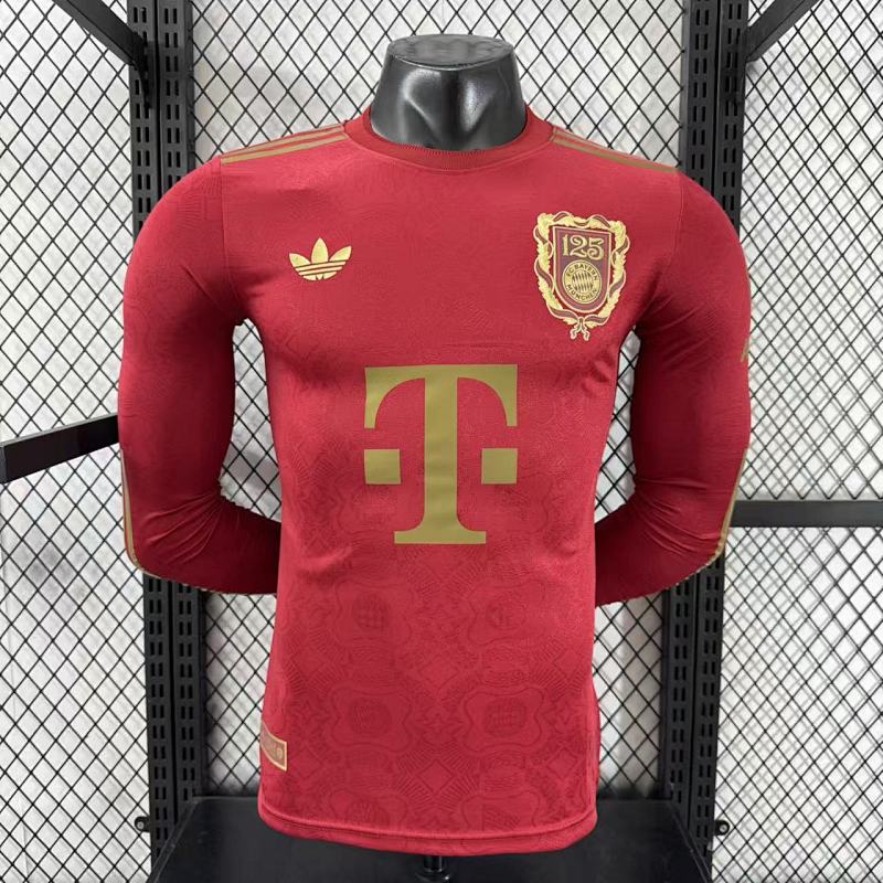 Bayern Munich 125 Aniversario Versión Jugador 2025/26 (Roja, Manga Larga)