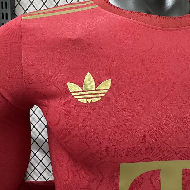 Bayern Munich 125 Aniversario Versión Jugador 2025/26 (Roja, Manga Larga) 4