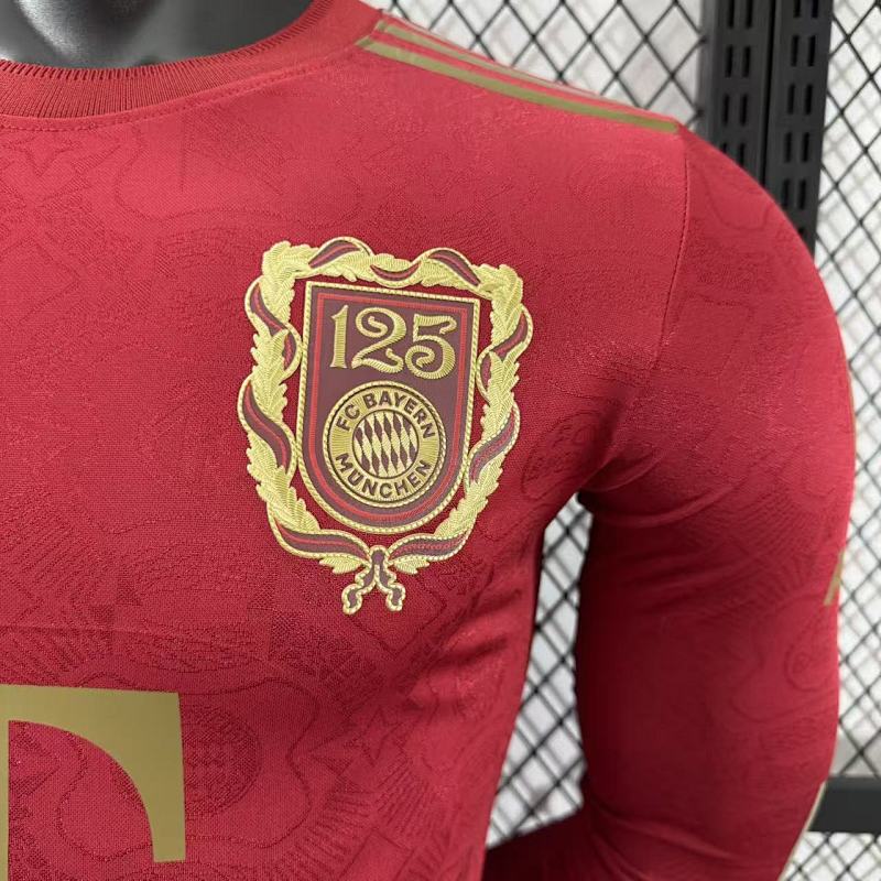 Bayern Munich 125 Aniversario Versión Jugador 2025/26 (Roja, Manga Larga) 5