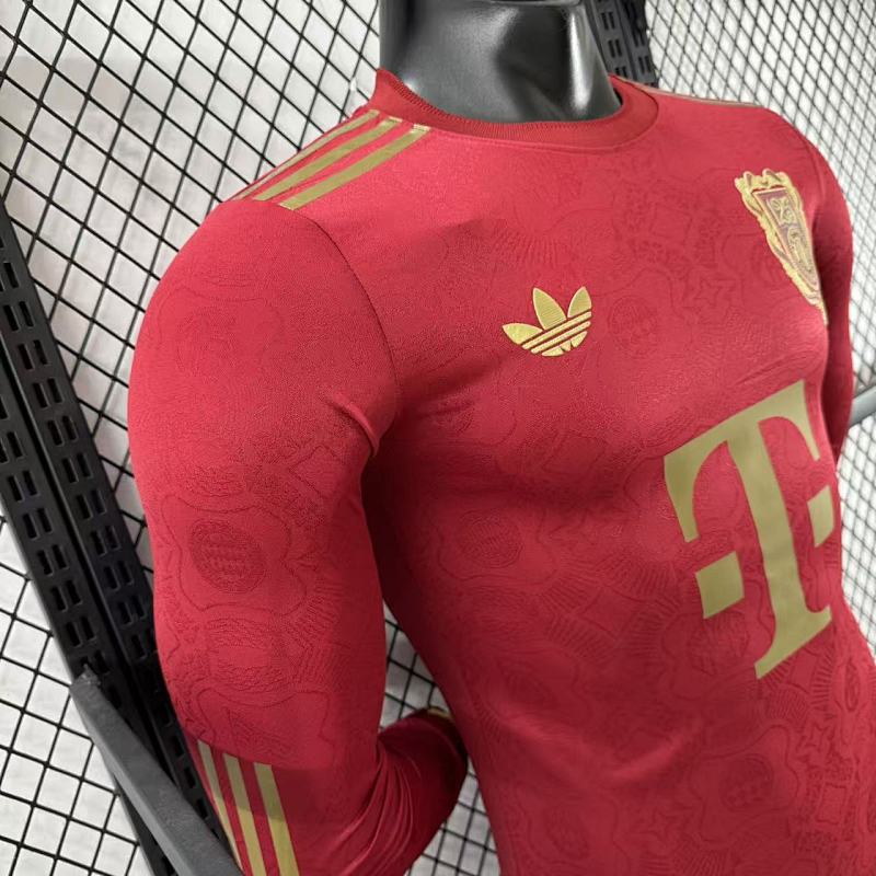 Bayern Munich 125 Aniversario Versión Jugador 2025/26 (Roja, Manga Larga) 8