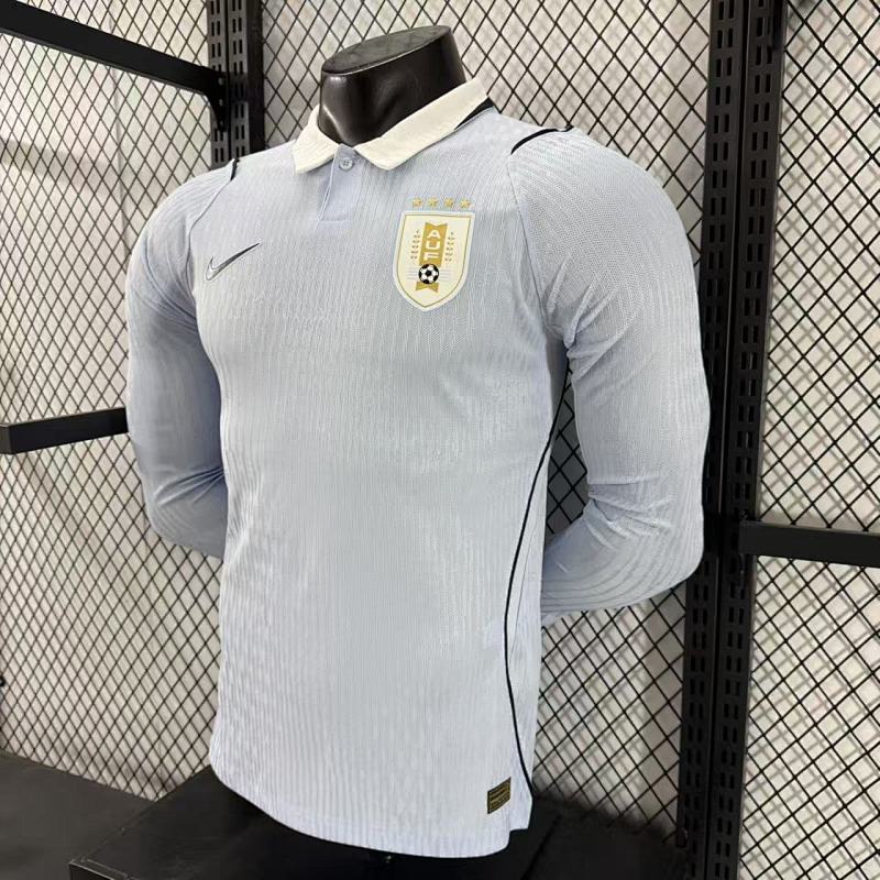 Uruguay Local Versión Jugador 2026 (Blanca, Manga Larga) 7