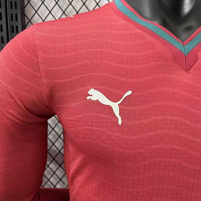 Portugal Local Versión Jugador 2026 (Roja, Manga Larga) 4