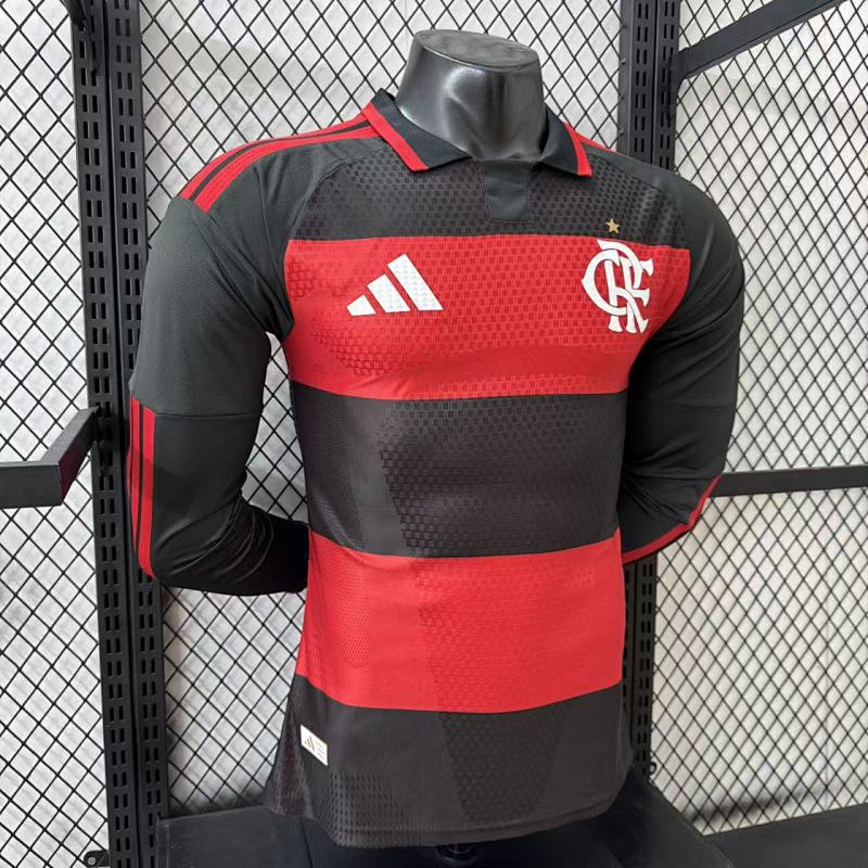 Flamengo Local Versión Jugador 2026/27 (Roja, Manga Larga) 6