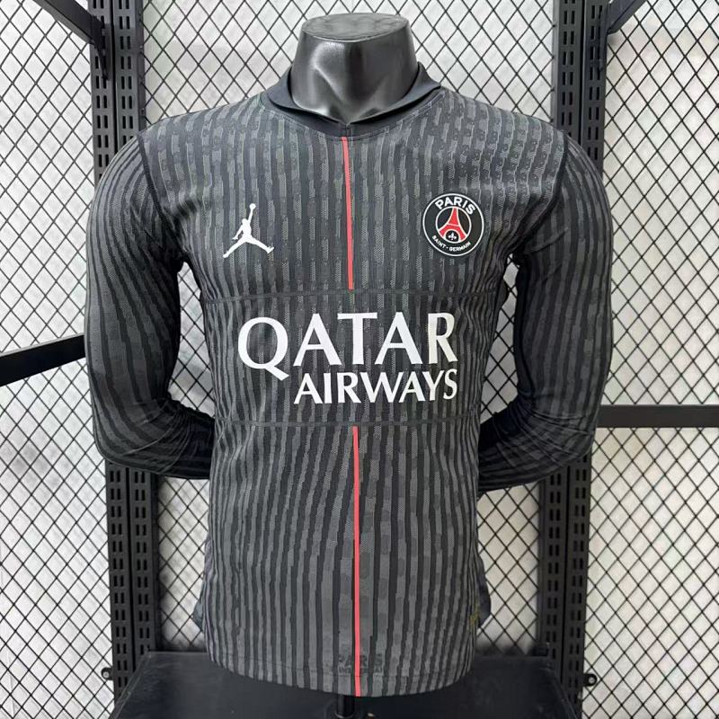 Paris Saint-Germain Cuarta Versión Jugador 2025/26 (Negra, Manga Larga)