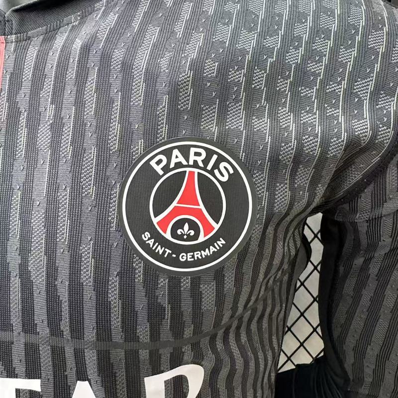 Paris Saint-Germain Cuarta Versión Jugador 2025/26 (Negra, Manga Larga) 5