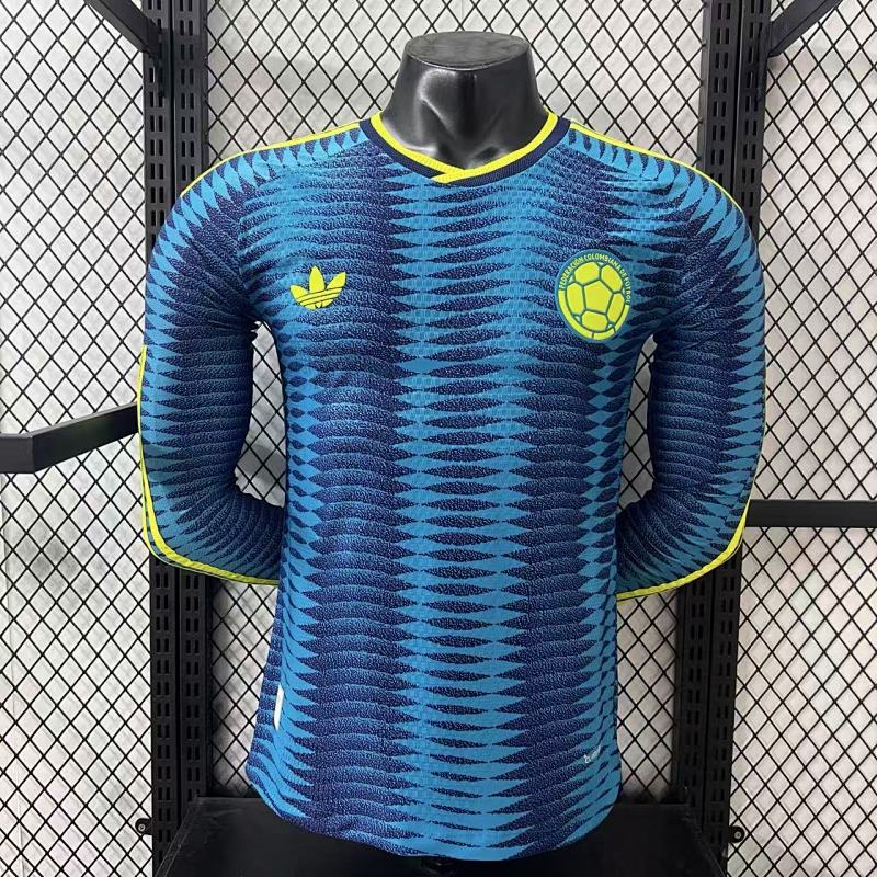Colombia Visitante Versión Jugador 2026 (Azul, Manga Larga)