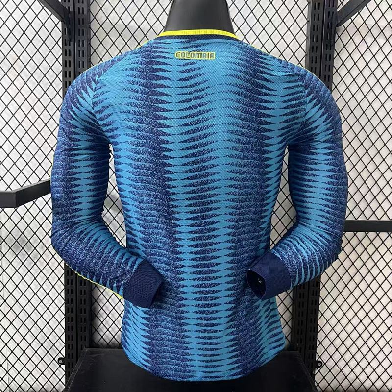 Colombia Visitante Versión Jugador 2026 (Azul, Manga Larga) 2