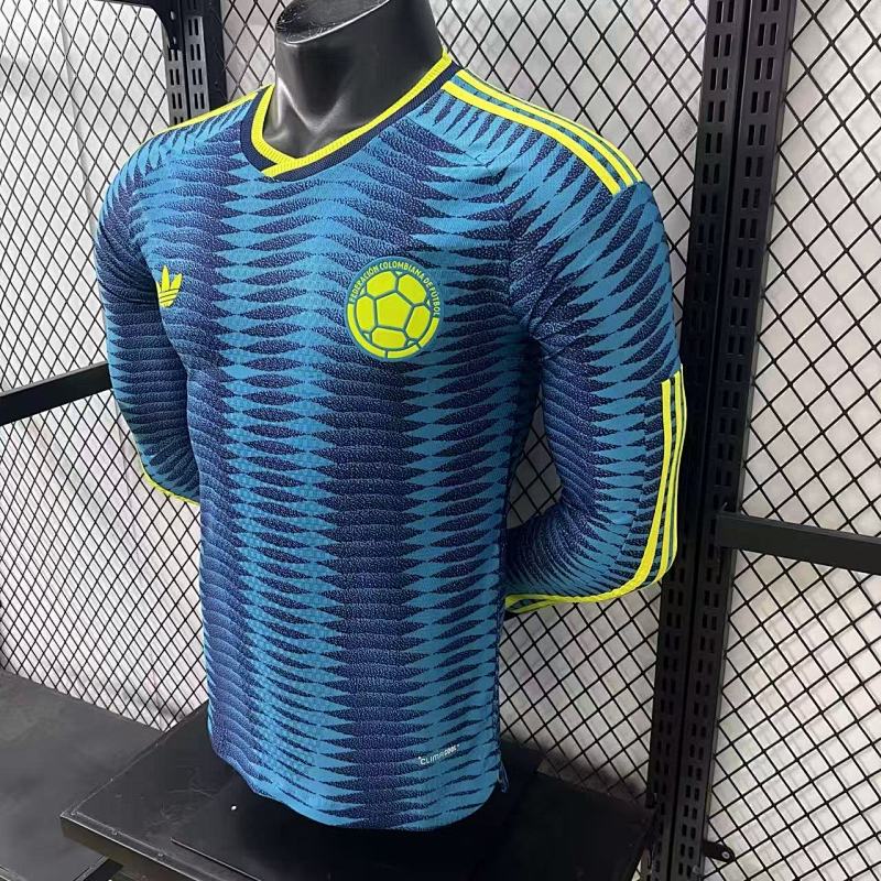 Colombia Visitante Versión Jugador 2026 (Azul, Manga Larga) 7