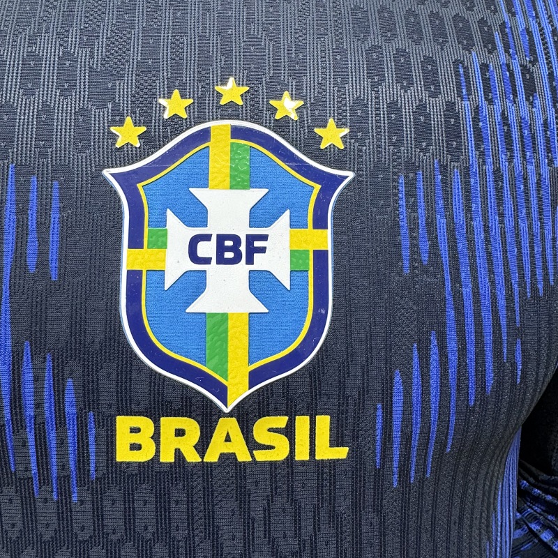 Brasil Visitante Versión Jugador 2026 (Azul, Manga Larga) 5