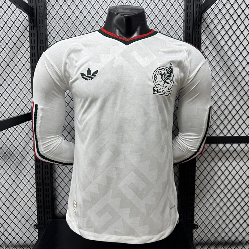 México Visitante Versión Jugador 2026 (Blanca, Manga Larga)