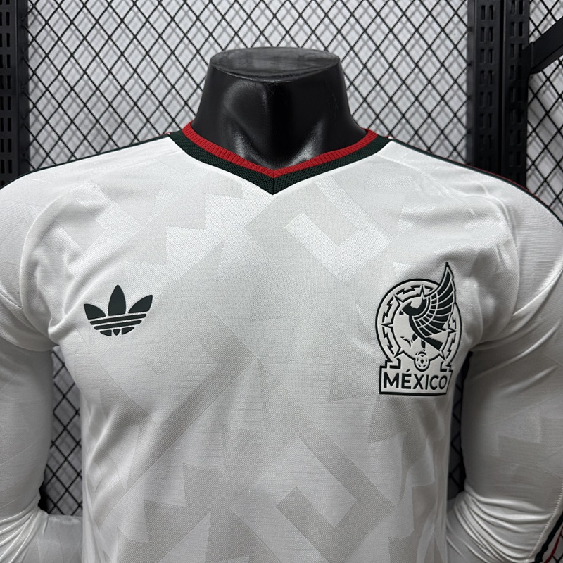 México Visitante Versión Jugador 2026 (Blanca, Manga Larga) 3