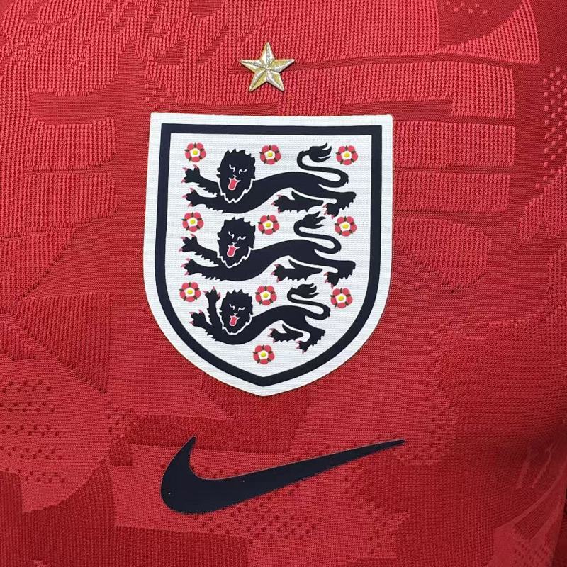Inglaterra Visitante Versión Jugador 2026 (Roja, Manga Larga) 4