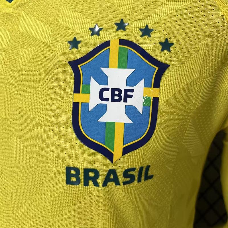 Brasil Local Versión Jugador 2026 (Amarilla, Manga Larga) 5