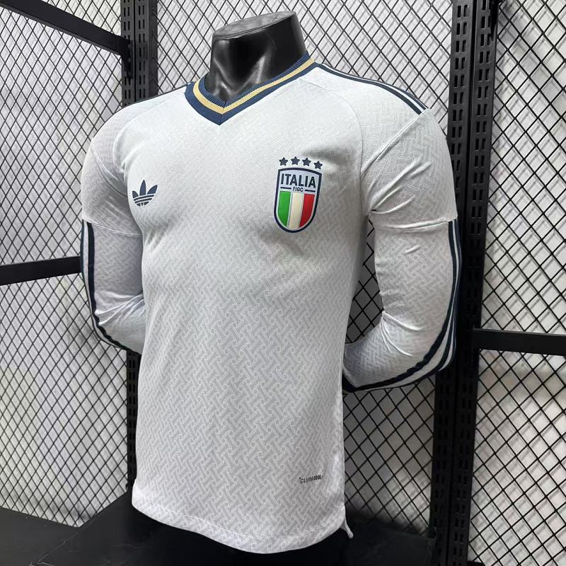 Italia Visitante Versión Jugador 2026 (Blanca, Manga Larga) 6