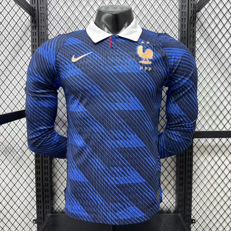 Francia Local Versión Jugador 2026 (Azul, Manga Larga)