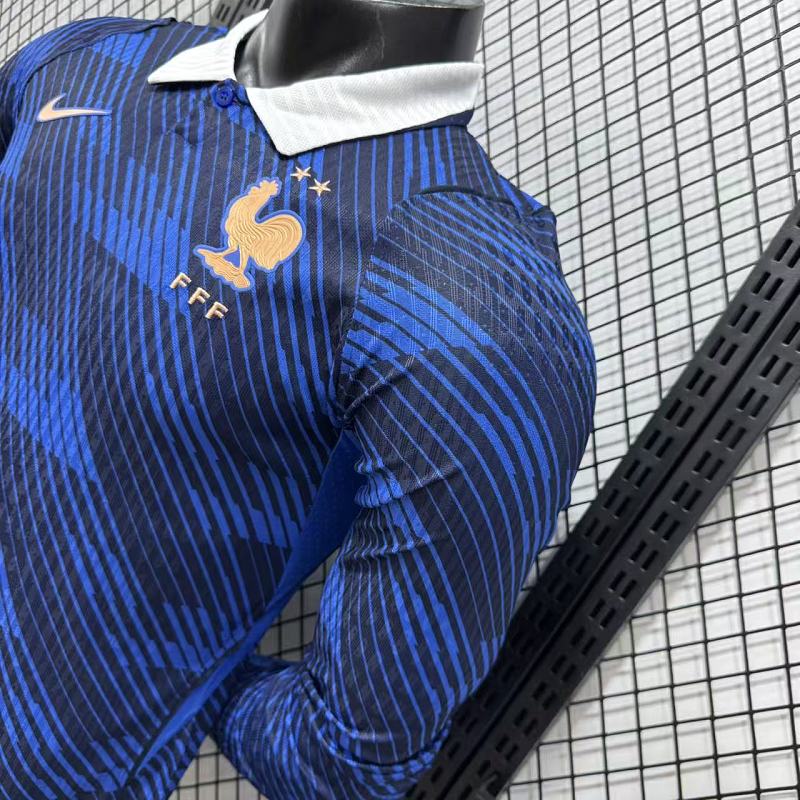 Francia Local Versión Jugador 2026 (Azul, Manga Larga) 2