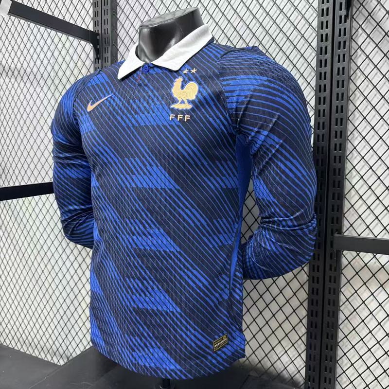 Francia Local Versión Jugador 2026 (Azul, Manga Larga) 4