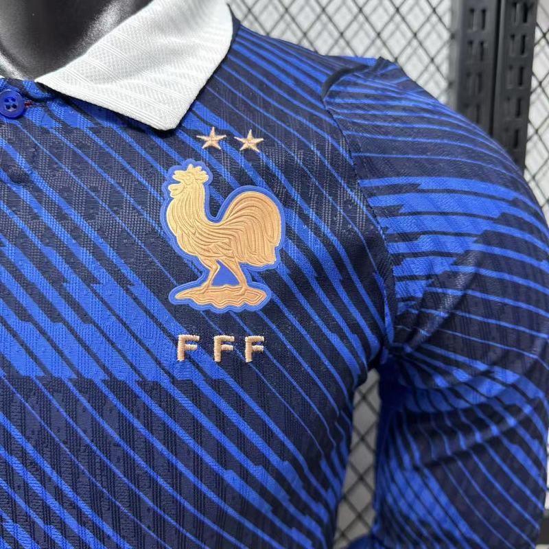 Francia Local Versión Jugador 2026 (Azul, Manga Larga) 6