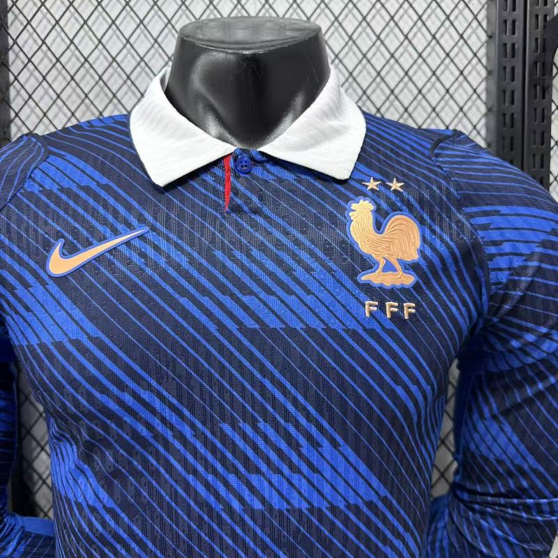 Francia Local Versión Jugador 2026 (Azul, Manga Larga) 8