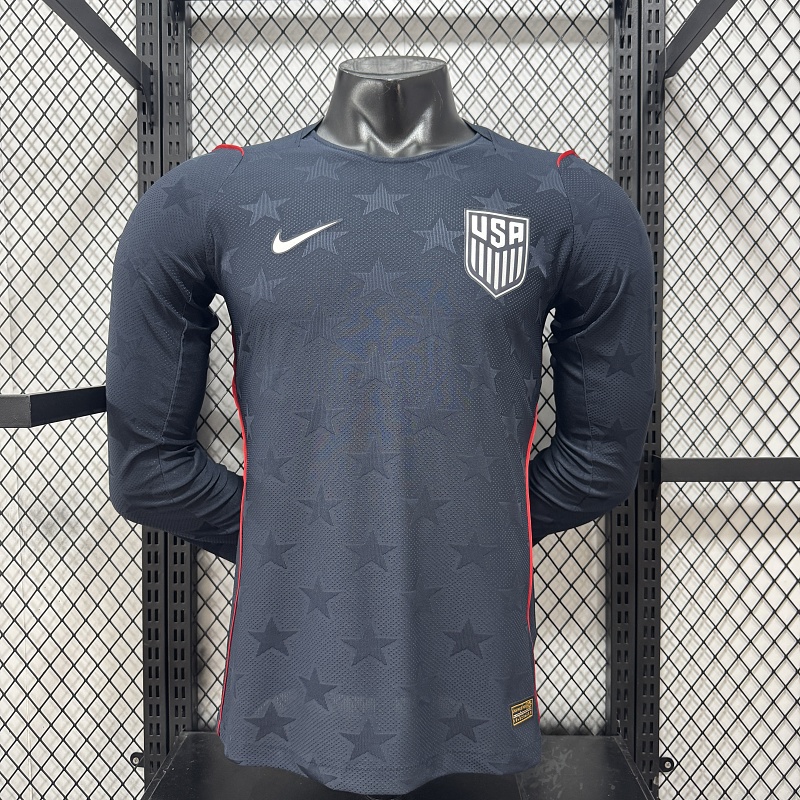 Estados Unidos Visitante Versión Jugador 2026 (Azul Marino, Manga Larga)