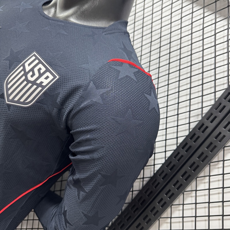 Estados Unidos Visitante Versión Jugador 2026 (Azul Marino, Manga Larga) 3