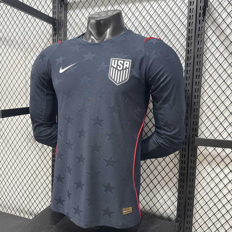 Estados Unidos Visitante Versión Jugador 2026 (Azul Marino, Manga Larga) 5