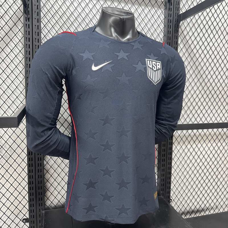 Estados Unidos Visitante Versión Jugador 2026 (Azul Marino, Manga Larga) 6