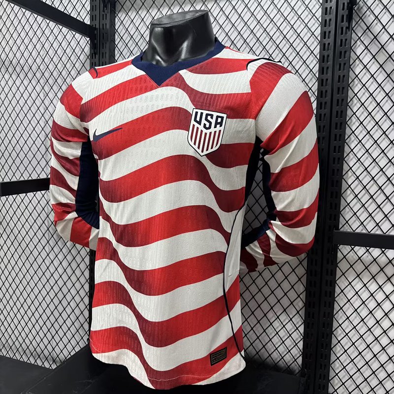 Estados Unidos Local Versión Jugador 2026 (Blanca, Manga Larga) 5