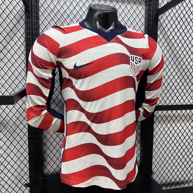 Estados Unidos Local Versión Jugador 2026 (Blanca, Manga Larga) 6