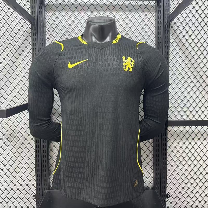 Chelsea Visitante Versión Jugador 2026/27 (Negra, Manga Larga)