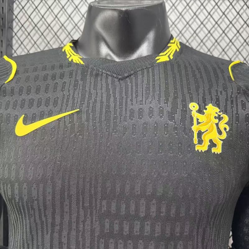 Chelsea Visitante Versión Jugador 2026/27 (Negra, Manga Larga) 3